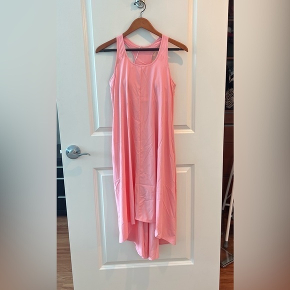 Halara Breezeful™ Backless Racerback Side Pocket High Low Flowy Casual Dress - Picture 5 of 16